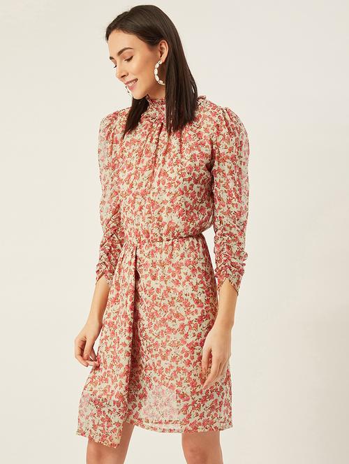 women's asymmetric floral dress - 18273308 - Very Small Image - 1