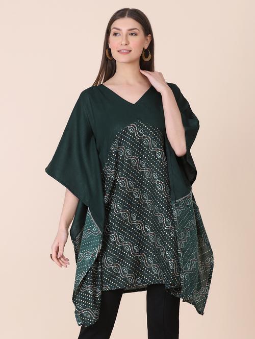 v-neck printed tunics kaftan - 18273586 - Very Small Image - 1