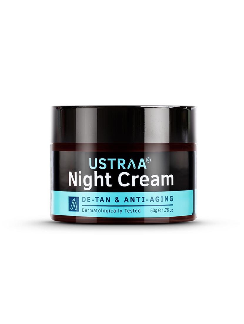 ustraa night cream - de-tan and anti-aging-50g & face wash for oily skin-200g - 18274738 - Standard Image - 3