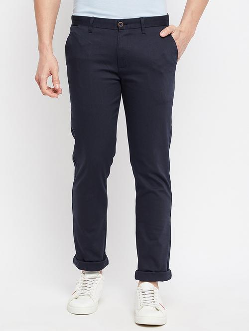 black solid casual trouser - 18276046 - Very Small Image - 1