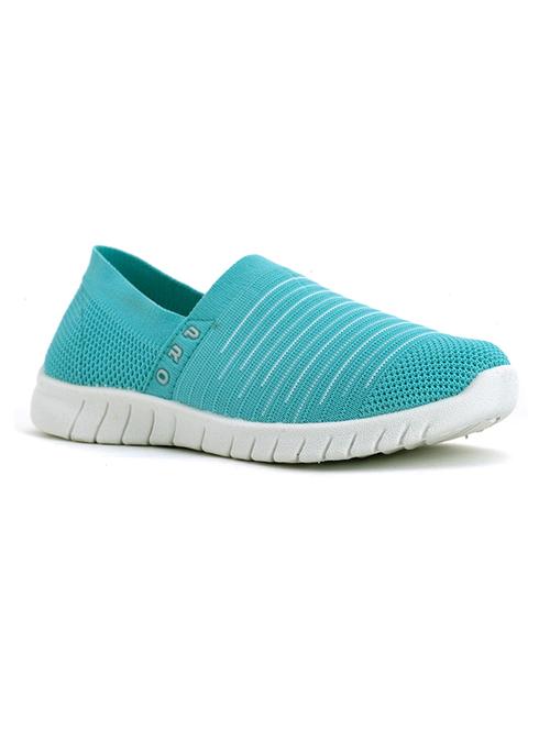 Turquoise Fabric Slip On Casual Shoes - 18277078 - Very Small Image - 1