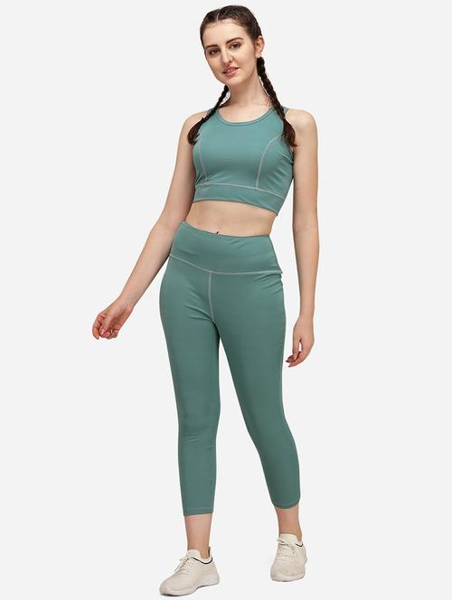 green solid active wear set - 18277657 - Very Small Image - 1