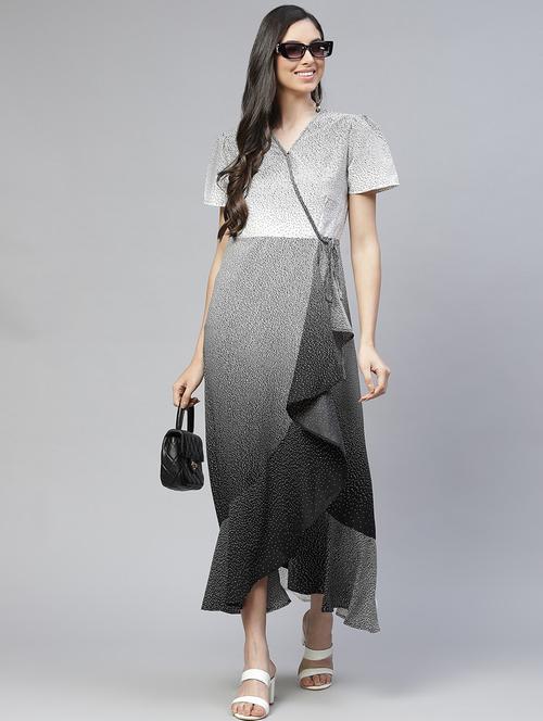 women's wrap ombre dress - 18277746 - Very Small Image - 1