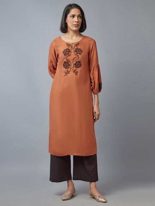 women's straight kurta - 18277863 - Very Small Image - 1