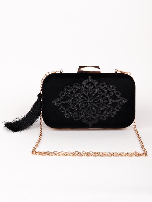 black printed regular clutch - 18278109 - Very Small Image - 1