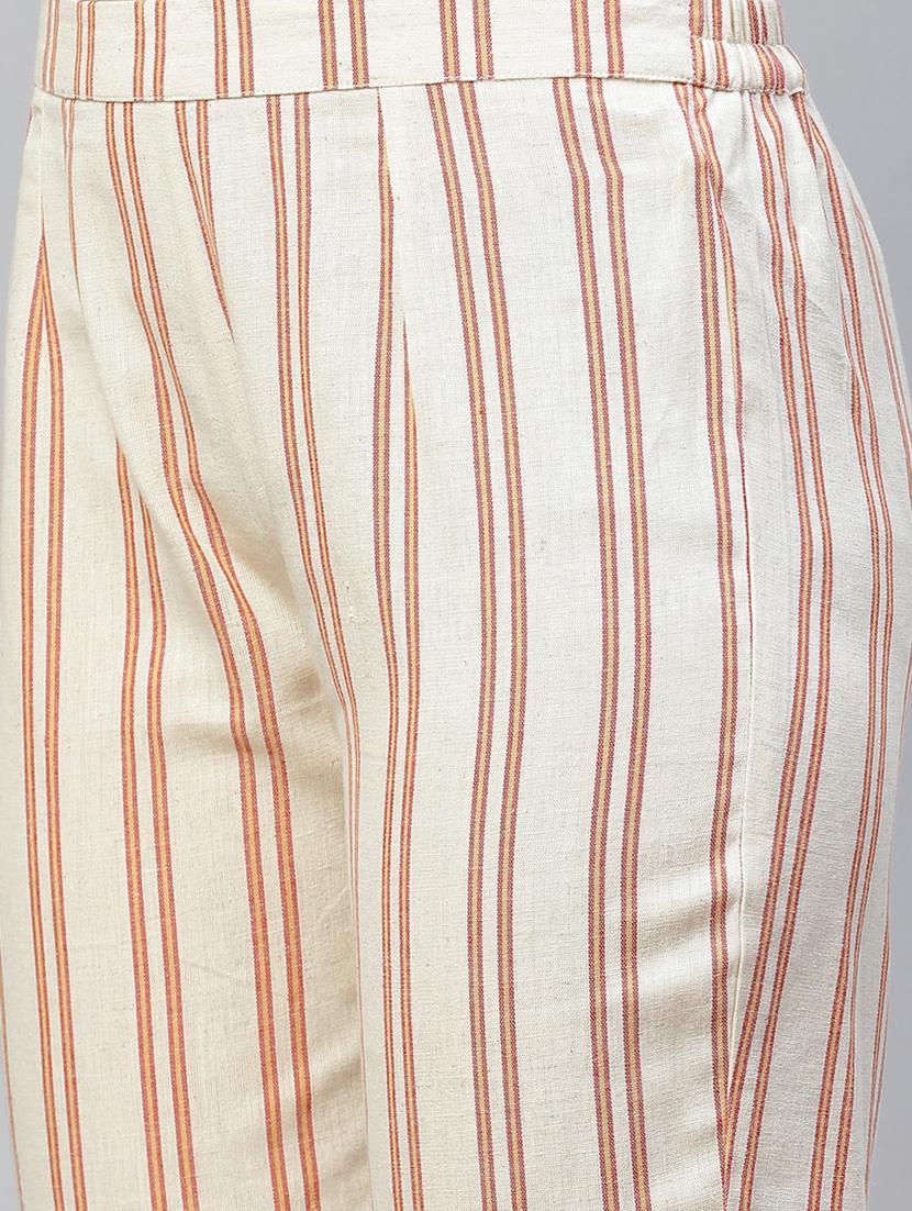 offwhite cotton kurta pant set - 18278735 - Standard Image - 4