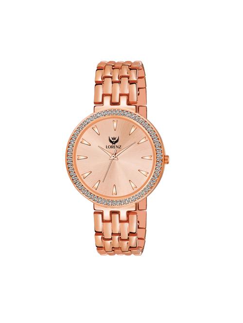 lorenz luxury stylish rose gold watch for women & girls - 18281327 - Very Small Image - 1
