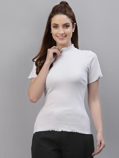 women's straight crew neck top - 18281336 - Very Small Image - 1