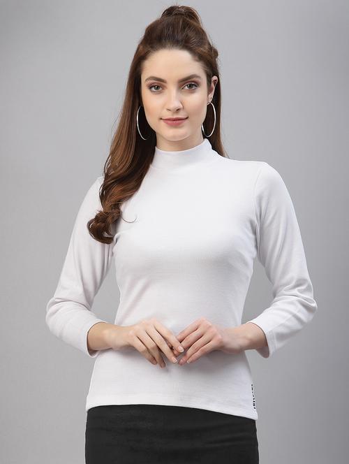 women's straight mock neck top - 18281381 - Very Small Image - 1