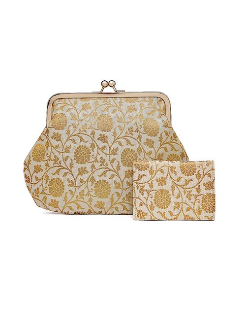 gold embroidery regular clutch - 18281410 - Very Small Image - 1