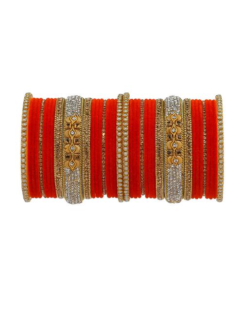 orange velvet bangle set (38 pc) - 18283840 - Very Small Image - 1