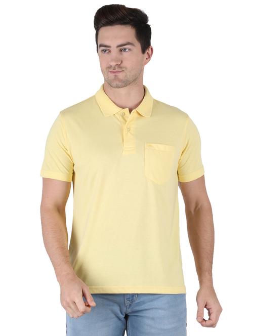 yellow solid polo t-shirt - 18284013 - Very Small Image - 1