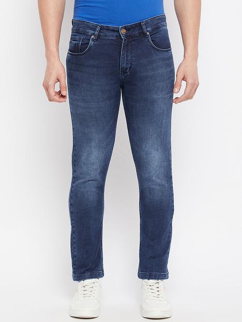 navy-blue light-washed denim jean - 18284240 - Very Small Image - 1