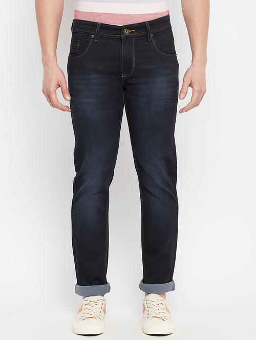 navy-blue light-washed denim jean - 18284245 - Very Small Image - 1