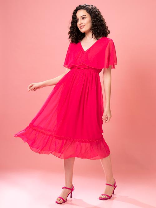 women's tiered dress solid dress - 18284829 - Very Small Image - 1