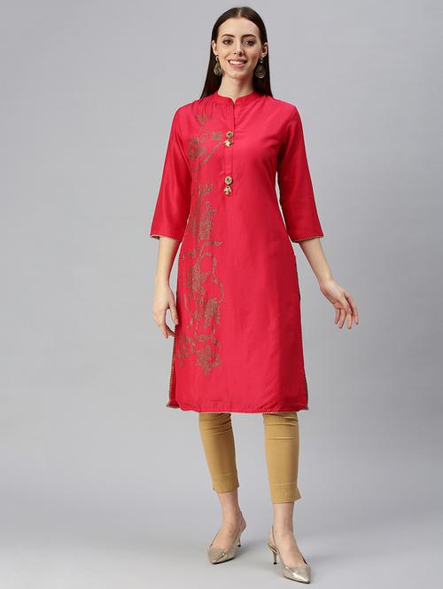 women's straight kurta - 18284934 - Very Small Image - 1