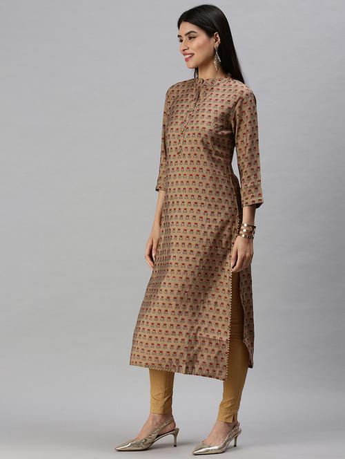 women's straight kurta - 18284965 - Very Small Image - 1