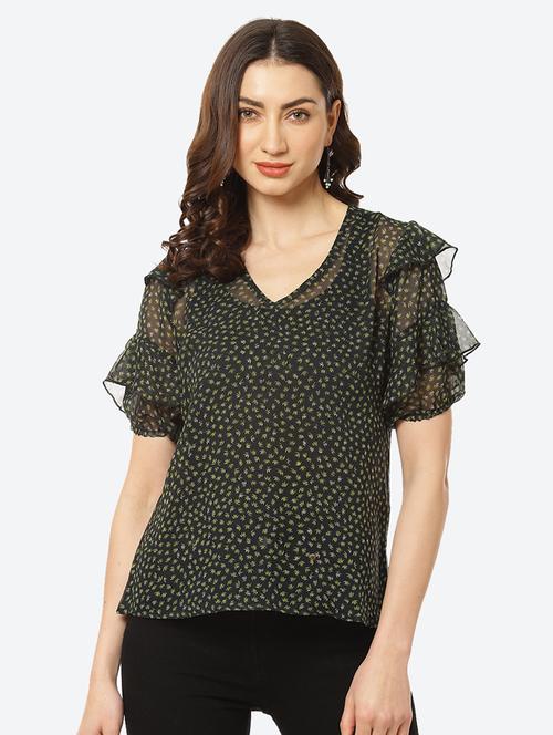 Women's Straight V Neck Top - 18285132 - Very Small Image - 1