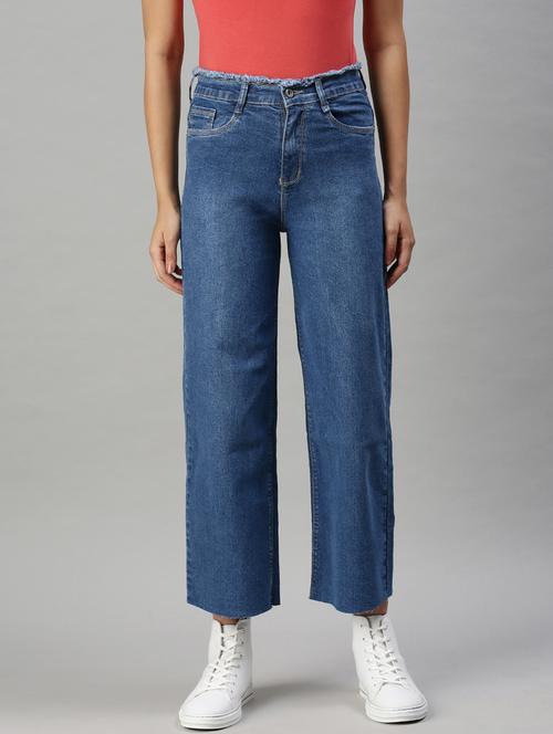 women's plain straight fit jeans - 18285695 - Very Small Image - 1