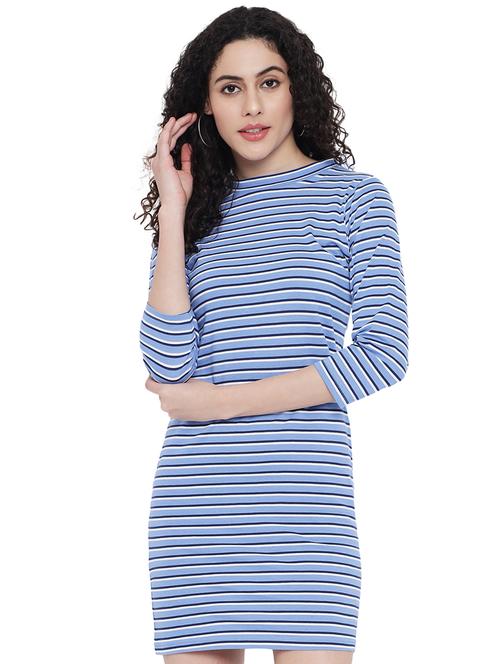 women's bodycon striped dress - 18285914 - Very Small Image - 1