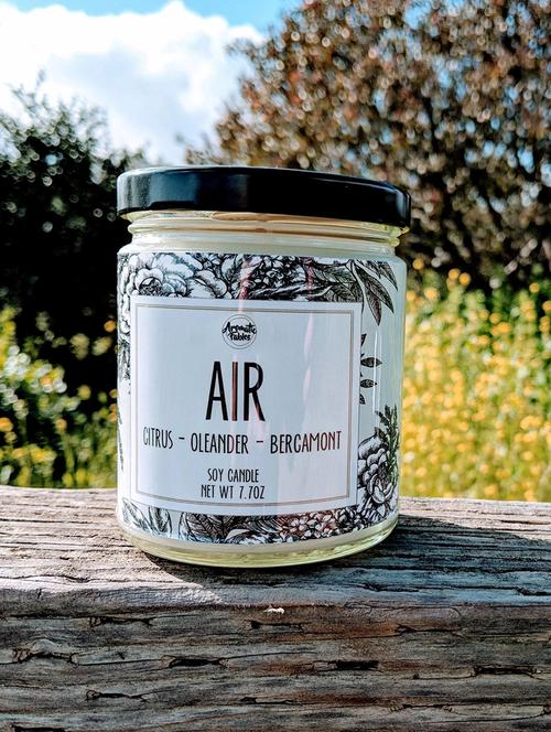 elements of earth air scented white color glass jar candle - 18287360 - Very Small Image - 1