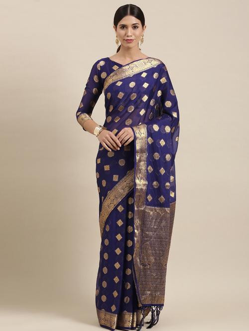women's banarasi saree - 18288675 - Very Small Image - 1