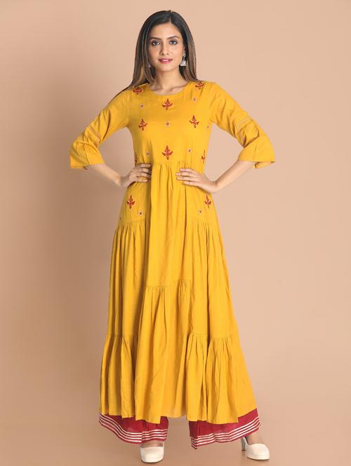 women's tiered kurta - 18289094 - Very Small Image - 1