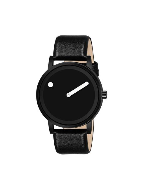 mt-04 black  watch with genuine leather strap for boys - 18289113 - Very Small Image - 1