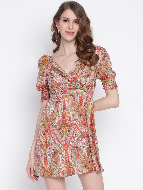 women's layered tropical dress - 18289416 - Very Small Image - 1