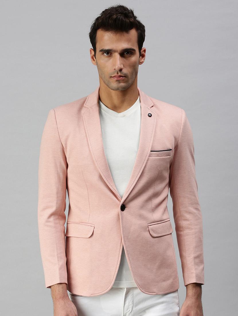 Buy online Pink Solid Single Breasted Casual Blazer from Blazers for Men by Showoff for 4089 at 62 off 2024 Limeroad
