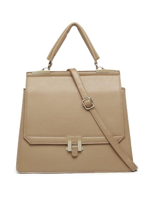 nude solid regular handbag - 18290335 - Very Small Image - 1
