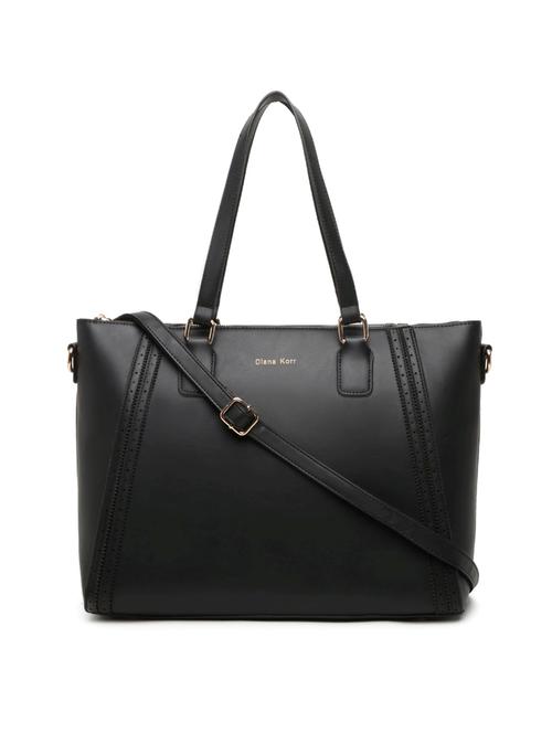 black solid regular tote - 18290388 - Very Small Image - 1