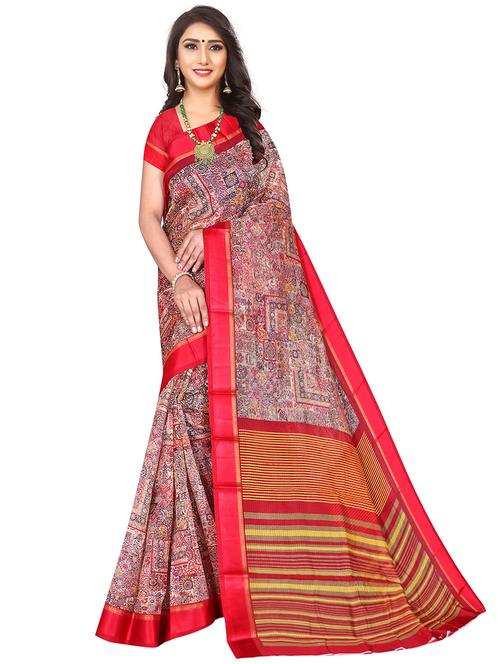 multi colored crepe printed saree - 18290894 - Very Small Image - 1