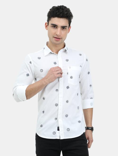mens geometric casual shirt - 18291109 - Very Small Image - 1