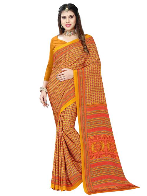 batik printed saree  with blouse - 18291307 - Very Small Image - 1