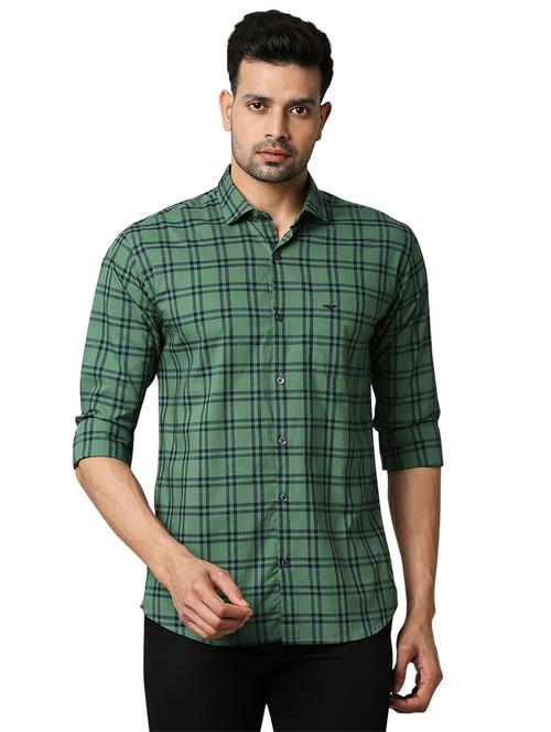 green checkered casual shirt - 18291666 - Very Small Image - 1