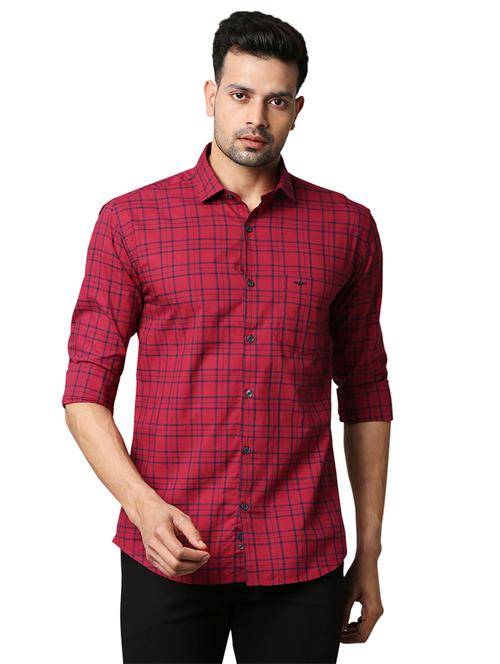 red checkered casual shirt - 18291669 - Very Small Image - 1