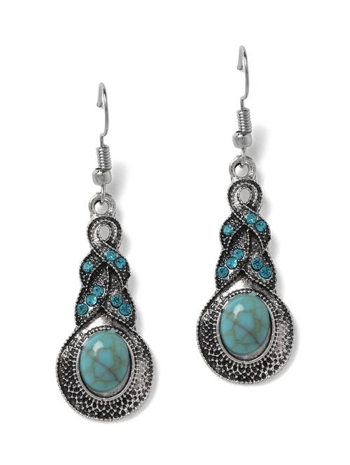 blue metal drop earring - 18291983 - Very Small Image - 1