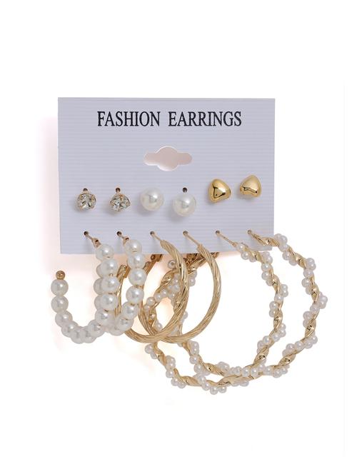 gold metal hoop earring - 18291995 - Very Small Image - 1