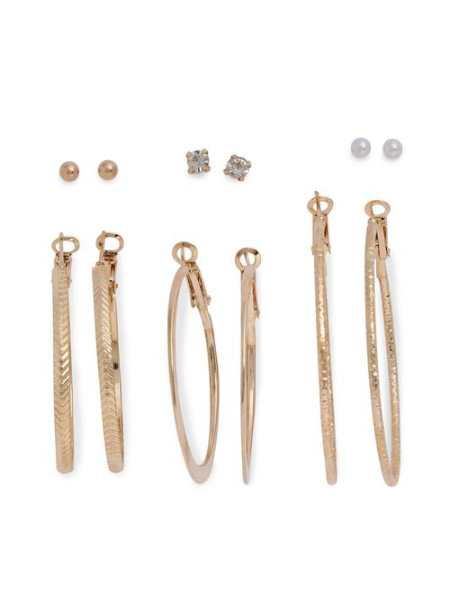 gold metal hoop earring - 18291996 - Very Small Image - 1