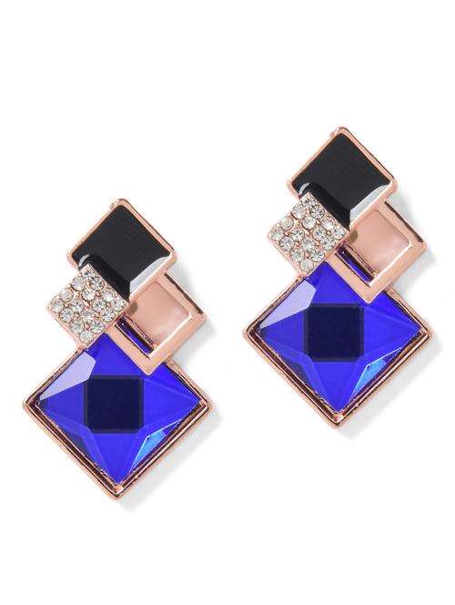 blue metal studs earring - 18292006 - Very Small Image - 1