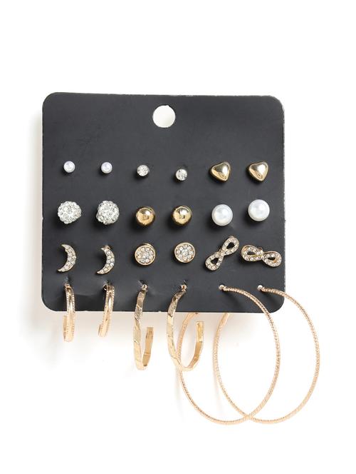 gold metal  earring - 18292013 - Very Small Image - 1