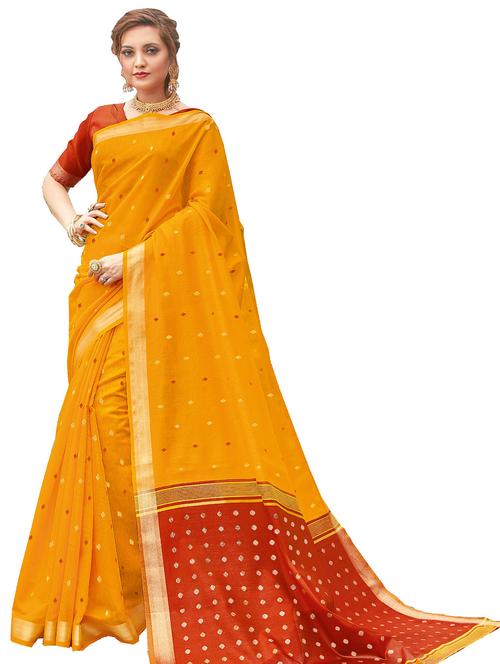 women's self design yellow colored saree - 18292118 - Very Small Image - 1