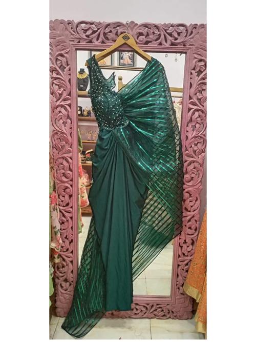 party wear lyrca gown  - 18292683 - Very Small Image - 1