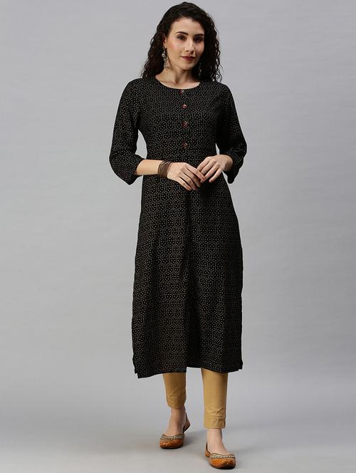 women's straight kurta - 18292919 - Very Small Image - 1