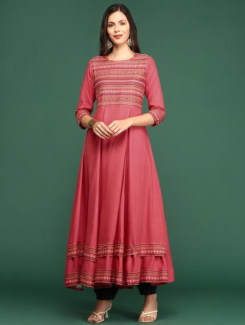 women's flared kurta - 18292924 - Very Small Image - 1