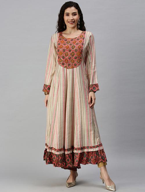 women's flared kurta - 18292934 - Very Small Image - 1