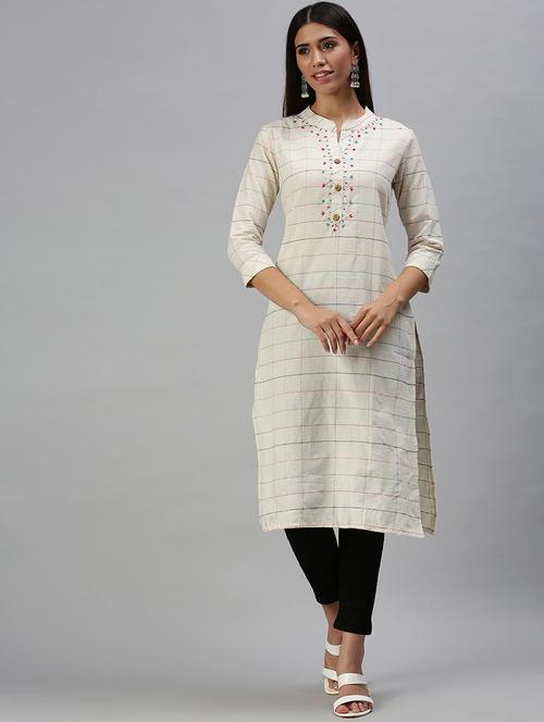 women's straight kurta - 18294545 - Very Small Image - 1