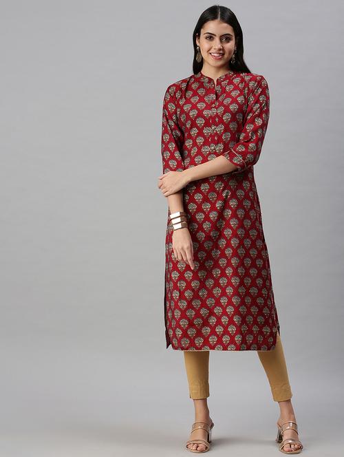 Women's Straight Kurta - 18294571 - Very Small Image - 1