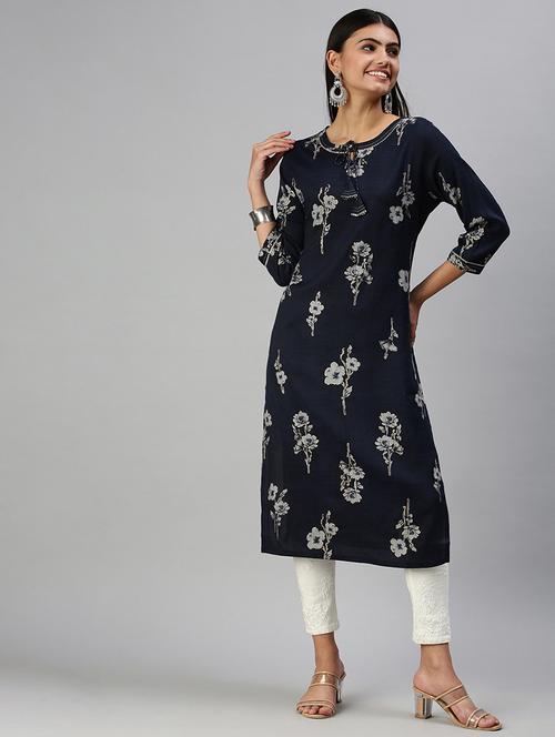 women's straight kurta - 18294639 - Very Small Image - 1